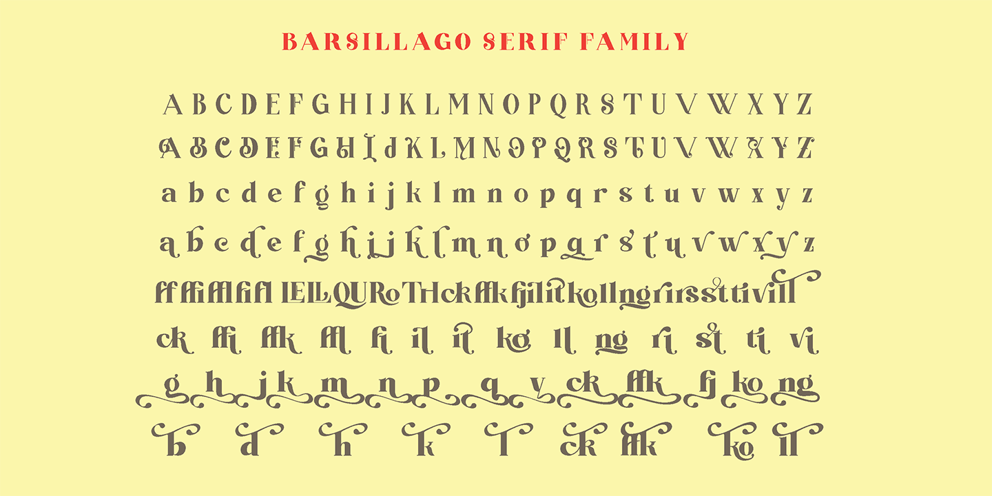 Пример шрифта Barsillago Black
